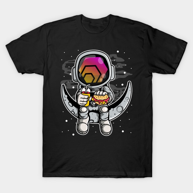 Astronaut Fastfood HEX Coin To The Moon Crypto Token Cryptocurrency Wallet Birthday Gift For Men Women Kids T-Shirt by Thingking About